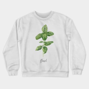 Basil herb painting Crewneck Sweatshirt